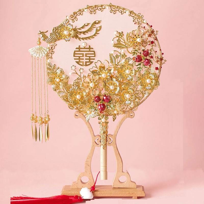 推荐Wedding fan DIY materials wedding supplies wedding doubl