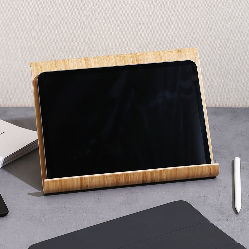 北欧原竹实木ipad pro/air学习平板支架大号懒人支架厨房桌面支架