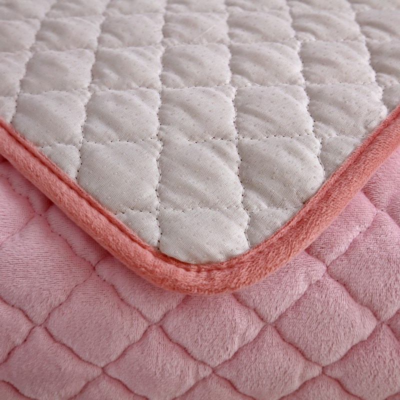 外贸冬季短毛绒条纹沙发垫防滑坐垫田园简约现代法兰绒沙发巾套