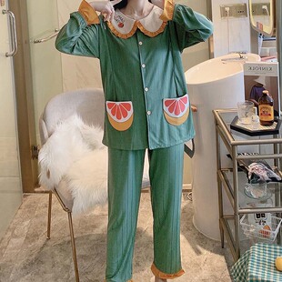 月子服夏季 产k后冰丝纯棉产妇哺乳喂奶套头孕妇睡衣女春秋套 薄款