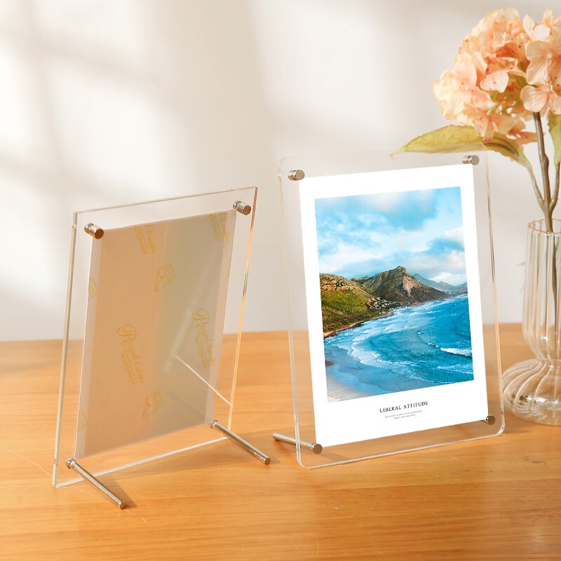 亚克力立牌桌牌价目表台卡a4展示牌广告牌台签相片相框桌面展示架