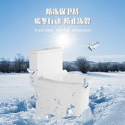 新款防冻裂抽水马桶高温一体陶瓷座便器家装工程小户型马桶坐便器