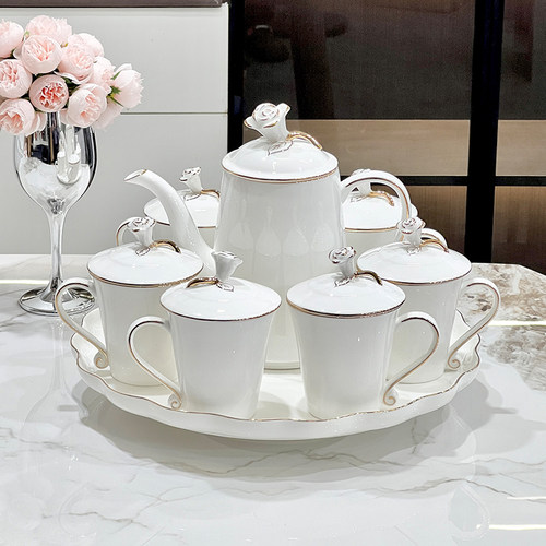 2024新款高档骨瓷茶具套装轻奢水杯茶壶茶杯家用客厅乔迁结婚送人