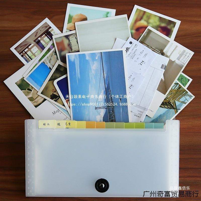 透明风琴收纳包手帐素材胶带分装收纳册票据手账贴纸收集册收纳本