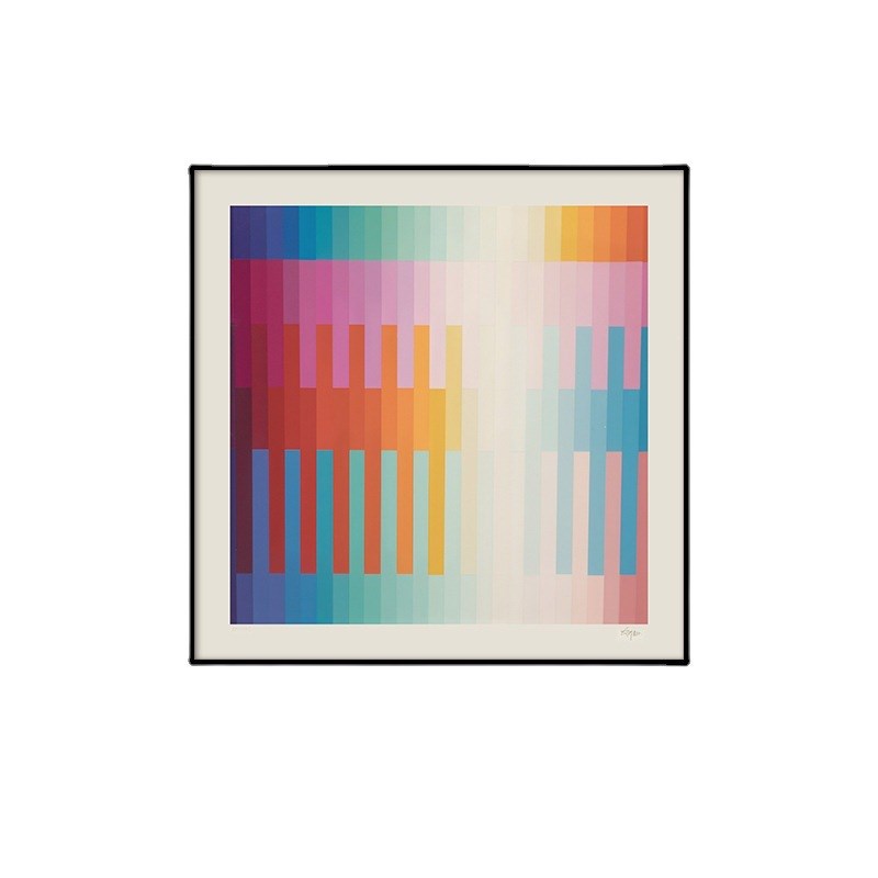 超现代时尚轻奢画艺术空间工作室洋气色彩客餐厅卧室装饰挂画方形图片