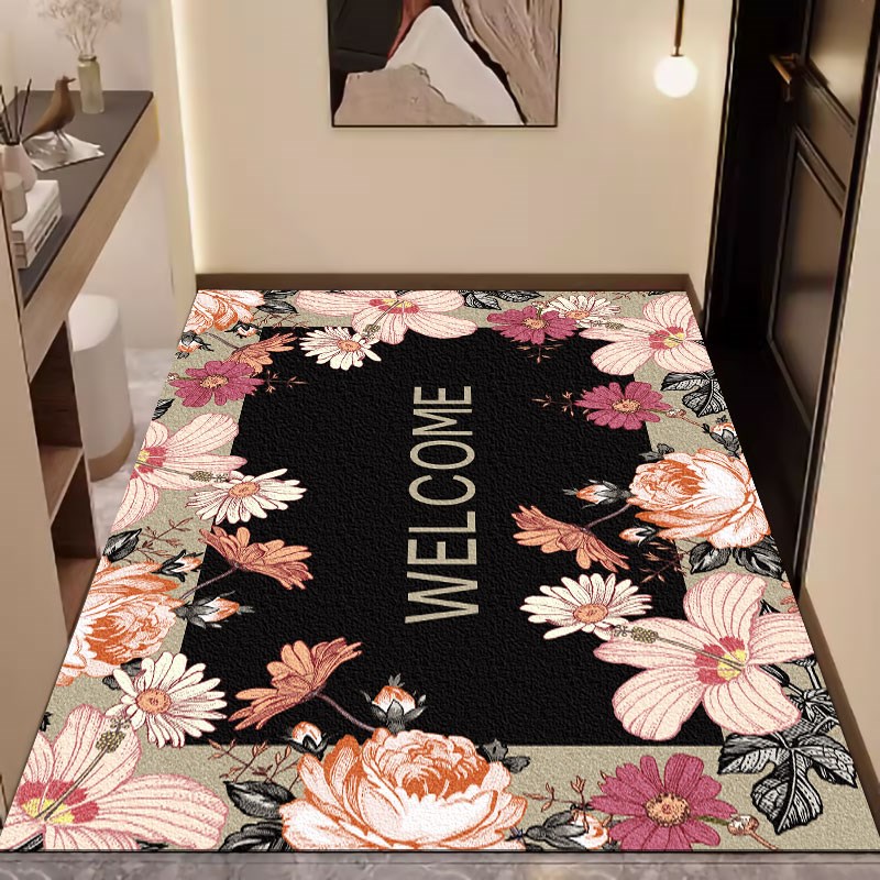 进门门口地垫可擦洗入户门防滑门垫皮革PU脚垫家用地毯定制垫子