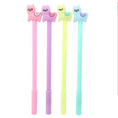 速发Stationery alpaca gel pen cute learning office sign pen