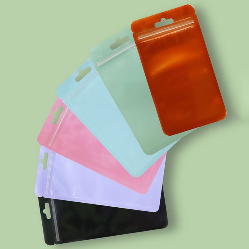 彩色镭射自封塑料袋马卡龙自封z袋阴阳拉骨袋数码饰品哑面密封袋