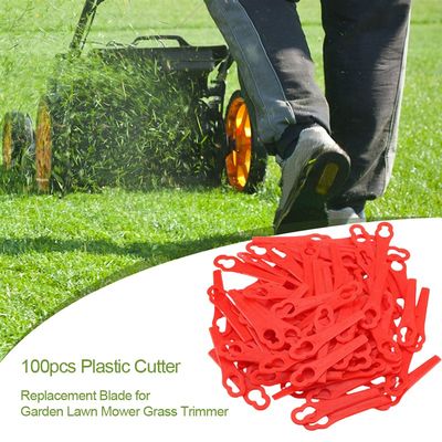 速发100pcs Plastic Lawn Mower Brush Cutter Blades Replacemen