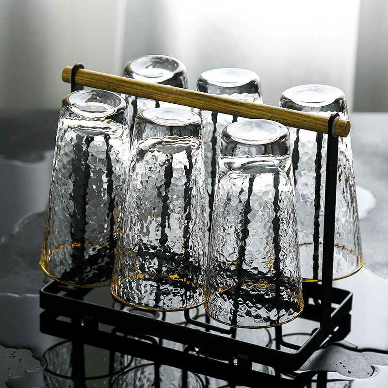 日式锤纹杯子套装玻璃杯子水杯啤酒杯耐热客厅高颜值喝水茶杯家用,餐饮具,玻璃杯,淘宝优惠券,粉丝福利购,淘宝优惠卷