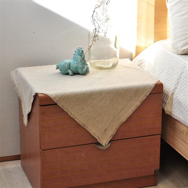 本原棉麻床头柜盖布洗衣机电视机防尘罩厨房多用万能防护罩北欧