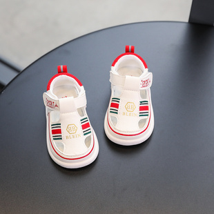 男宝宝凉鞋女夏季学步鞋子软底一岁半婴儿机能鞋透气小童防滑防掉