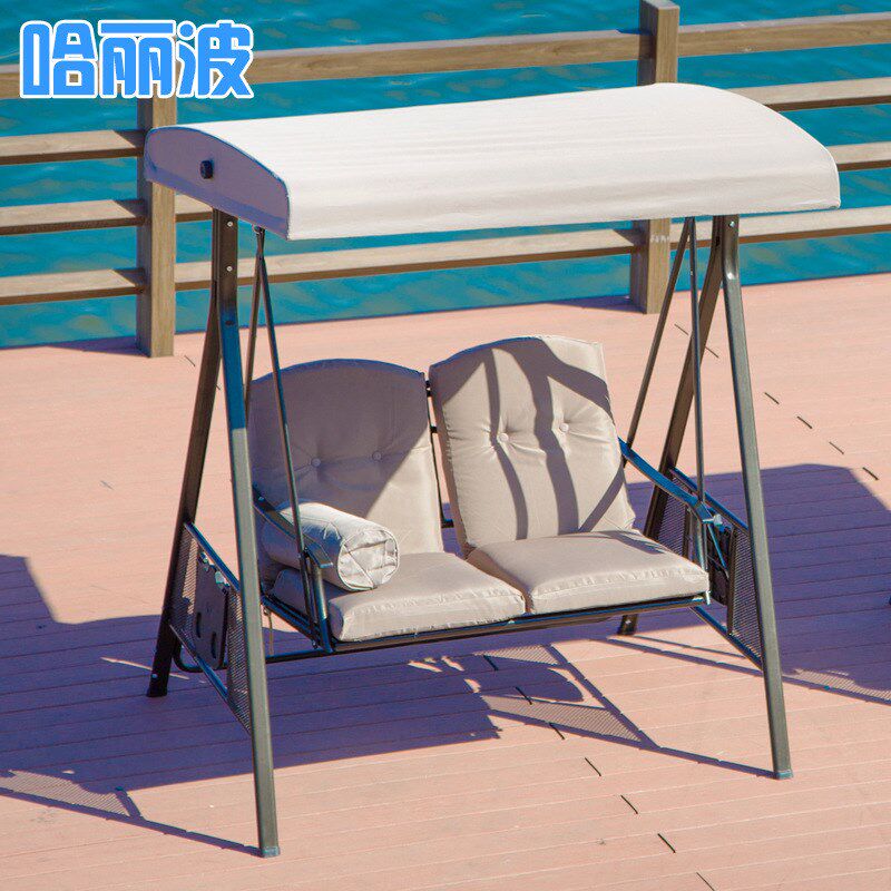 庭院双人休闲椅户k外吊椅室内阳台三人摇椅露台成人铁艺平躺秋千