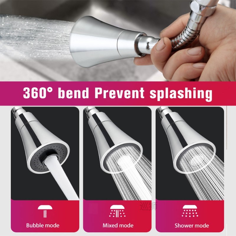 Universal Kitchen Water Faucet Adjustable Pressure 360 Degre