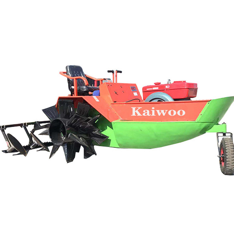 柴油水田旋耕g机拖拉机微耕机农用圆盘犁整田耙深水机耕船式农机