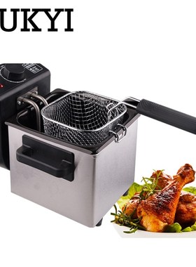 Mini 1.5L household Electric Deep Fryer Stainless Steel sing