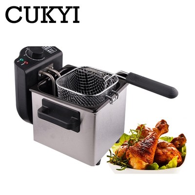Mini 1.5L household Electric Deep Fryer Stainless Steel sing