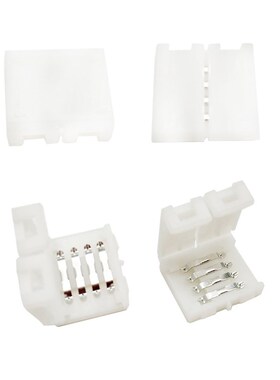 10Pcs 4 pin LED Strip Light Connector 8mm PCB Board Strip to