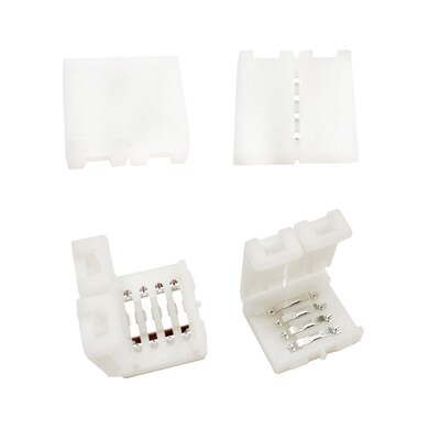 10Pcs 4 pin LED Strip Light Connector 8mm PCB Board Strip to