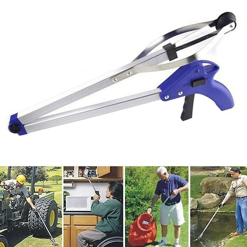 速发1PC Folding Garbage Picker Alloy Trash Grabber Waste Lea