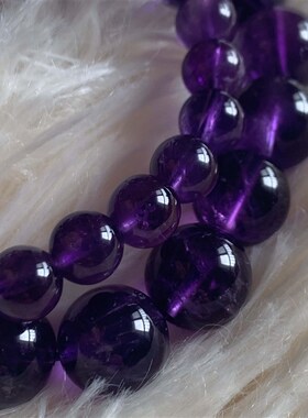 建木信使|【高品质】天然紫水晶手串无加色 乌拉圭原石原矿