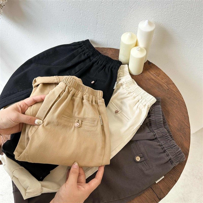 儿童纯色长裤男春秋哈伦裤潮宝宝洋派罗卜裤韩版小童休闲裤女弹力,童装/婴儿装/亲子装,裤子,淘宝优惠券,粉丝福利购,淘宝优惠卷