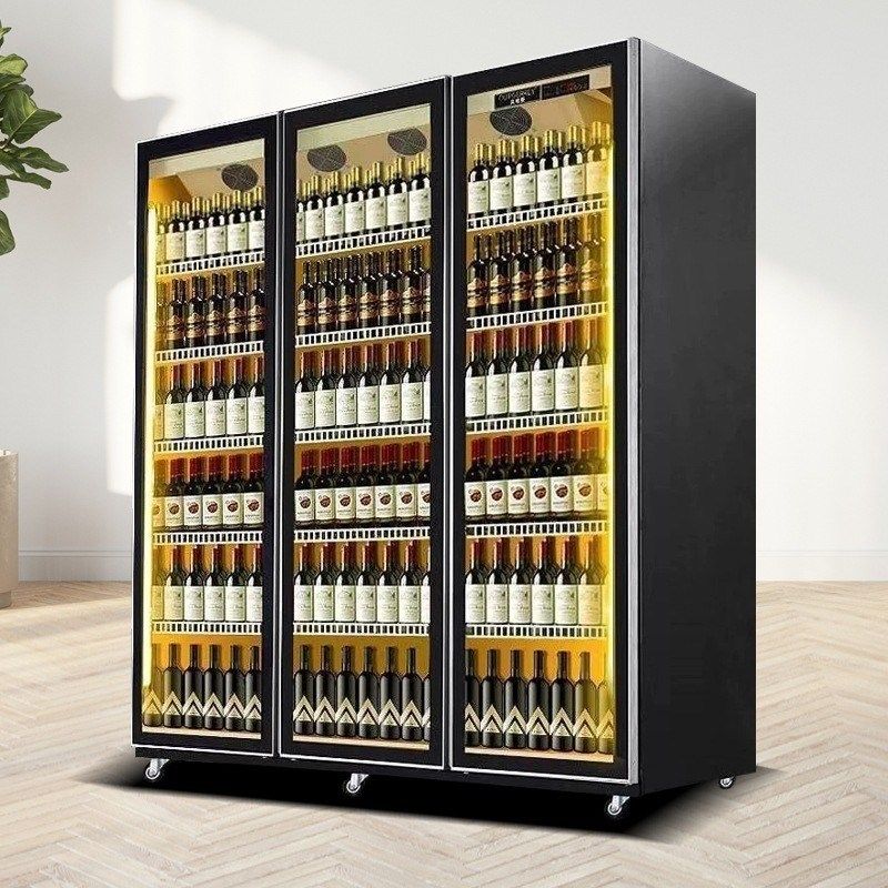 饮料冷藏三门全屏酒水柜展示柜冷藏高端啤酒柜立式网红酒吧酒柜冰,清洗/食品/商业设备,保鲜柜/冷藏柜,淘宝优惠券,粉丝福利购,淘宝优惠卷