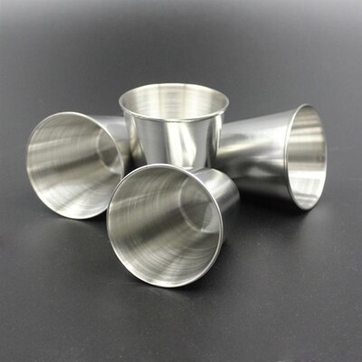 12pcs Liquor Cup Stainless Steel Shot Cups Portable Drinking