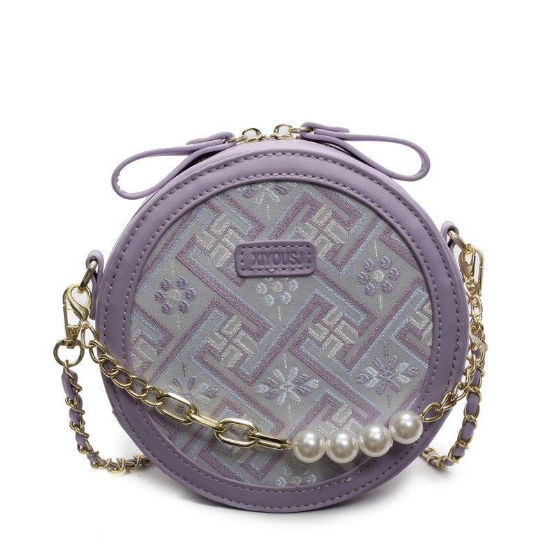 新中式刺绣小包包女2025新款潮时尚珍珠链条小圆包春夏质感斜挎包,箱包皮具/热销女包/男包,通用款女包,淘宝优惠券,粉丝福利购,淘宝优惠卷