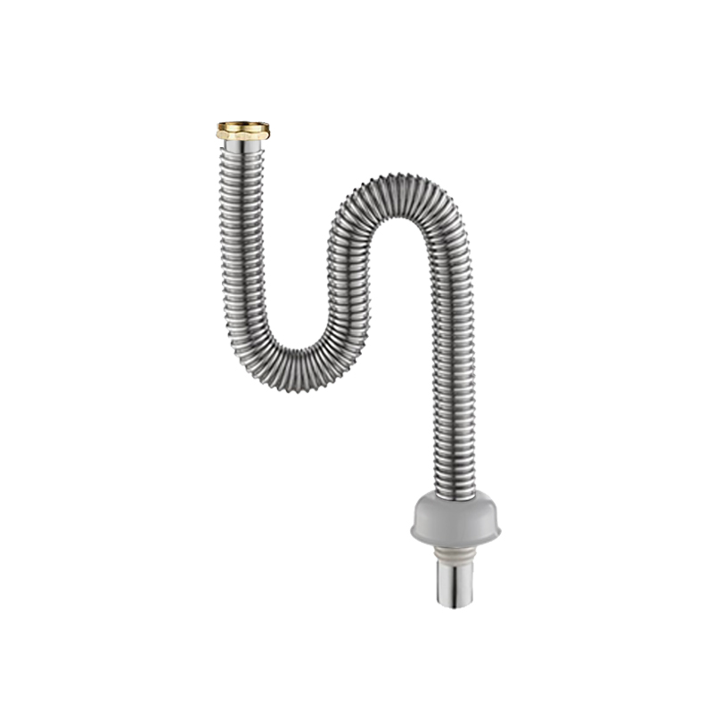 厨房下水管洗菜盆304不锈钢尾管排水管 洗衣K盆加长波纹41mm排水