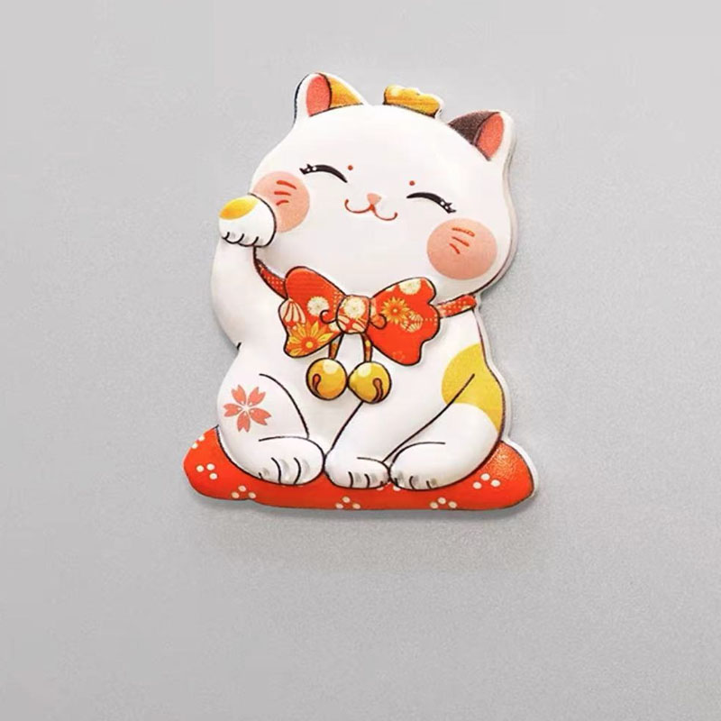 现货国潮招财猫创意可爱3d树脂文创中国风冰箱贴包W邮中国冰箱贴