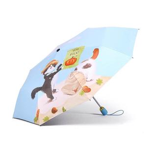 现货l儿童伞童宝宝小男童童幼雨儿园小孩小学生黑胶太遮伞公