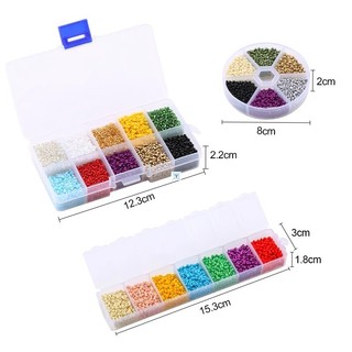 速发2pc 2mm Czech Glass Seed Beads Belt box set charm seedbe