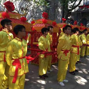 促销婚庆服装高档布料轿服擡大花B轿轿伕衣服中式婚礼迎亲演出u.
