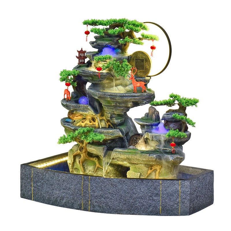 庭院阳台假山流水鱼池q摆件办公室喷泉循环水造景装饰招财开业礼,家居饰品,落地摆件,淘宝优惠券,粉丝福利购,淘宝优惠卷