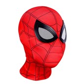 蜘蛛侠帽子眼睛可动头套全脸头罩儿童平常心面具英雄远征黑色眨眼