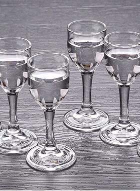 A set of 6 0.3/0.5 ounces machine-made lead-free glass wine