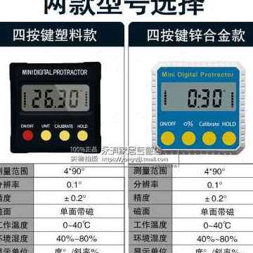 新品新款数显倾角度倾角仪高精度电子锌合金N水平尺带磁角度测量