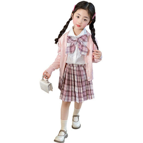 女童春秋连衣裙2024新款洋气儿童春装Gjk套装小女孩库洛米衣服裙