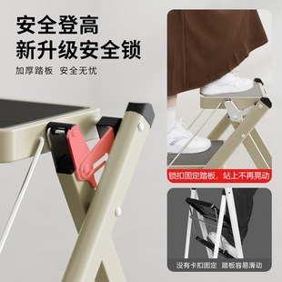 家用梯子折叠多功能伸缩加厚人字步梯房车凳小型室内.儿童垫脚凳