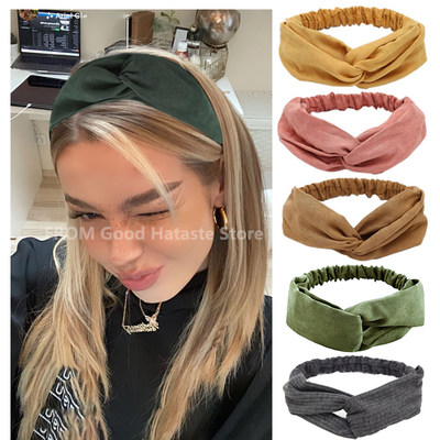 新品Vintage Headband Summer Cross Knot Turban Elastic Hair B