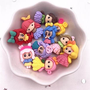 Flatback Princess Resin 推荐 Caboc Colorful Anime Girl 20pcs