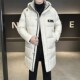新款 男女宽松休闲连帽潮 情侣冬装 加长加厚羽绒服男长款 过膝中长款