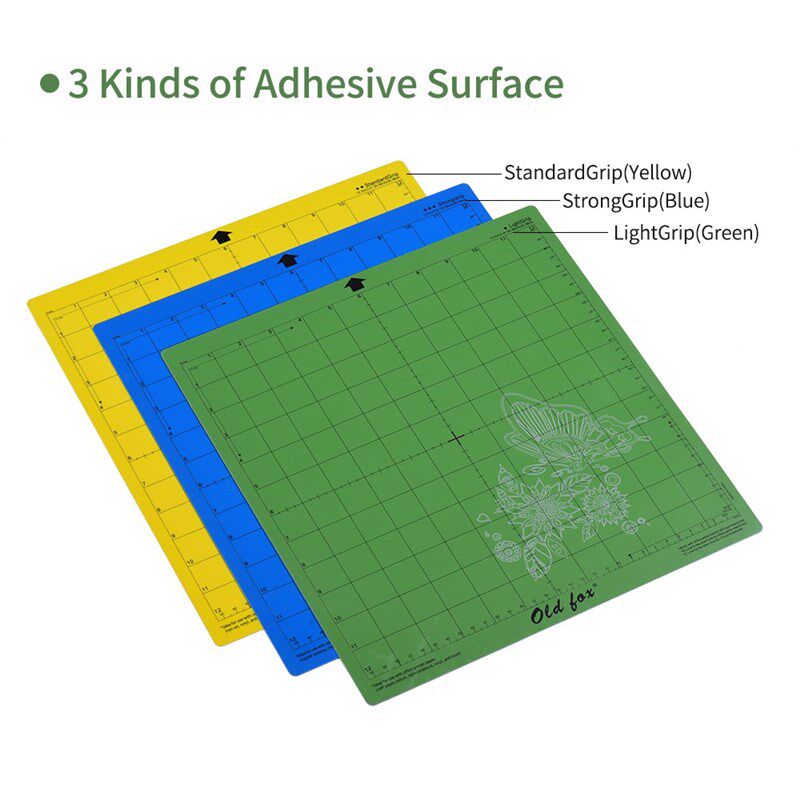 3Pcs 12*12Inch Replacement Cutting Mat StrongGrip/StandardGr