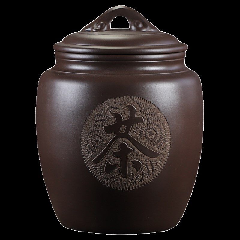 宜兴紫砂茶叶罐原矿茶饼罐大中小号普洱茶储存罐密封存茶仓存茶罐