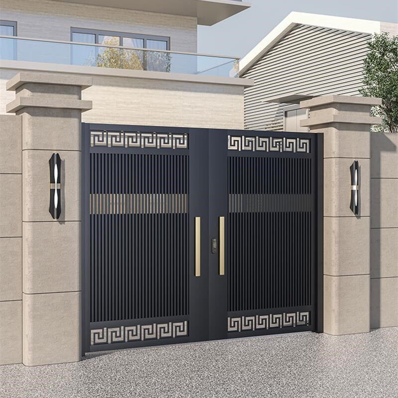 铝合金双开别墅庭院大门对开门花园门铁艺不锈钢大门自建房农村