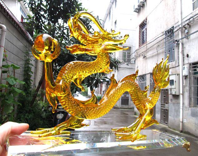 龙摆件白水晶龙商k务礼品开业办公工艺品12十二生肖送领导办公室