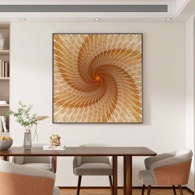 空间延伸感装饰画现代轻奢棕色抽象艺术客厅玄关壁画高档餐厅挂画