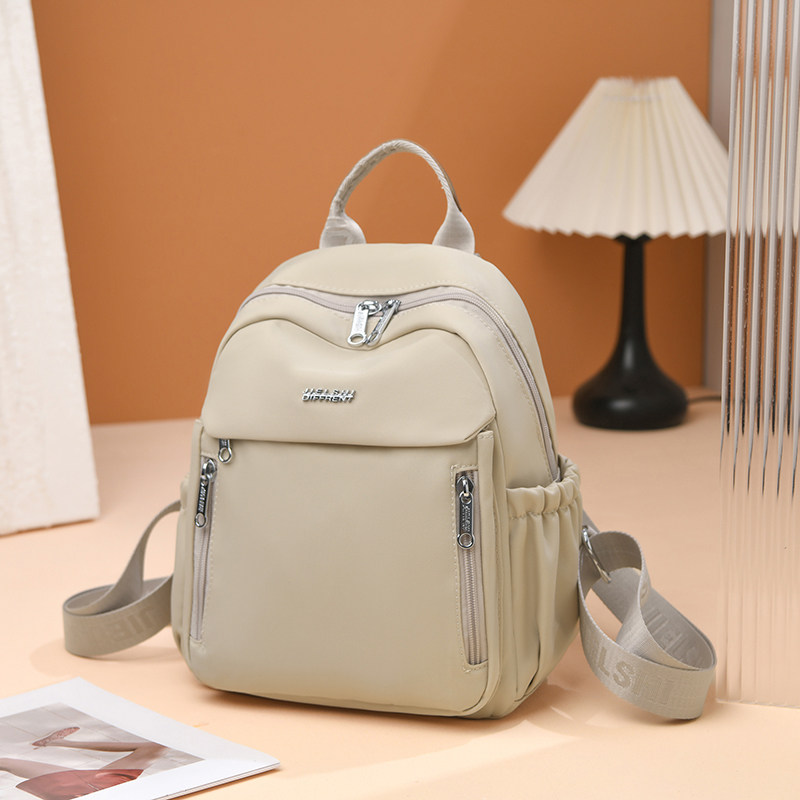 牛津布双肩包女小包2024新款时尚轻便旅游高级感女式帆布背包休闲