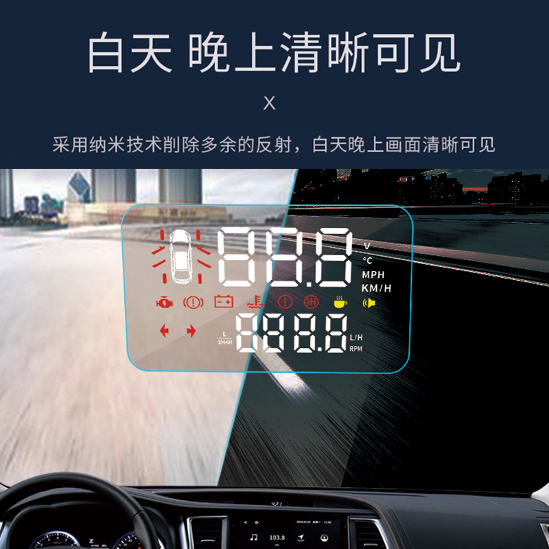 09-10-11-12-13-14-15-18款汉兰达抬头显示器HUD改装专用隐藏OBD